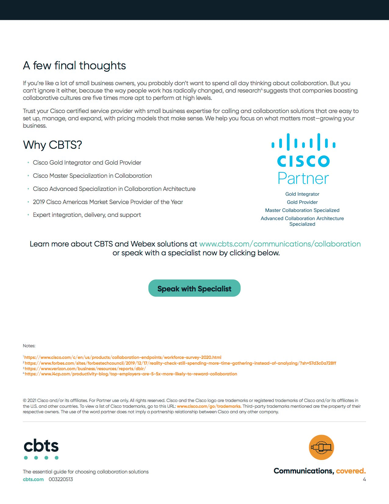 The Essential Guide For Choosing Collaboration Solutions Cisco